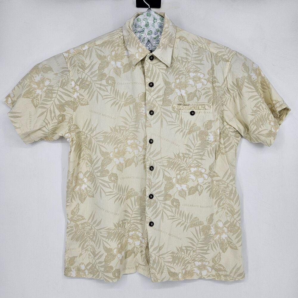 Vintage McNeel Palmer Hawaiian Shirt Mens Large Floral Hibiscus AOP Short Sleeve